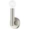 Livex Lighting 9" High Modern 1-Light Brushed Nickel ADA Wall Sconce