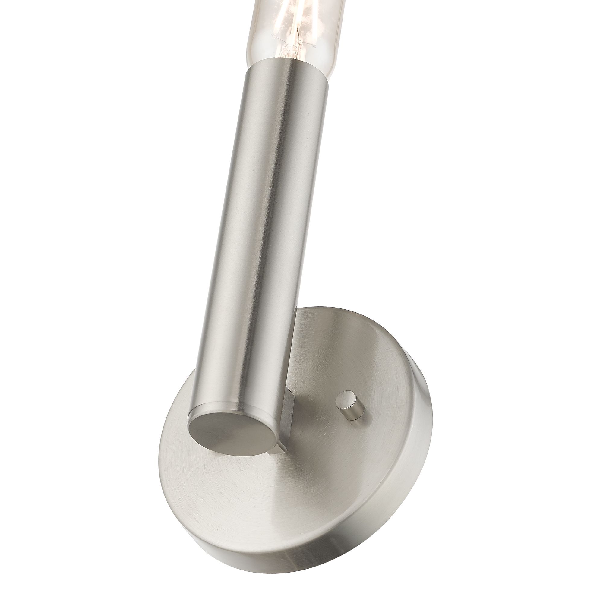 Livex Lighting 9" High Modern 1-Light Brushed Nickel ADA Wall Sconce