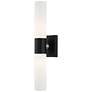 2_Livex Lighting Aero 17 3/4" High Black ADA 2-Light Wall Sconce
