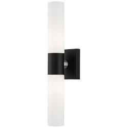 Livex Lighting Aero 17 3/4" High Black ADA 2-Light Wall Sconce