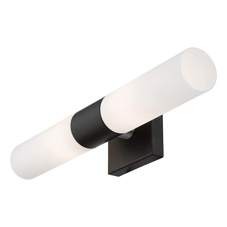 Image 7 Livex Lighting Aero 17 3/4" High Black ADA 2-Light Wall Sconce more views