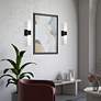 Livex Lighting Aero 17 3/4" High Black ADA 2-Light Wall Sconce