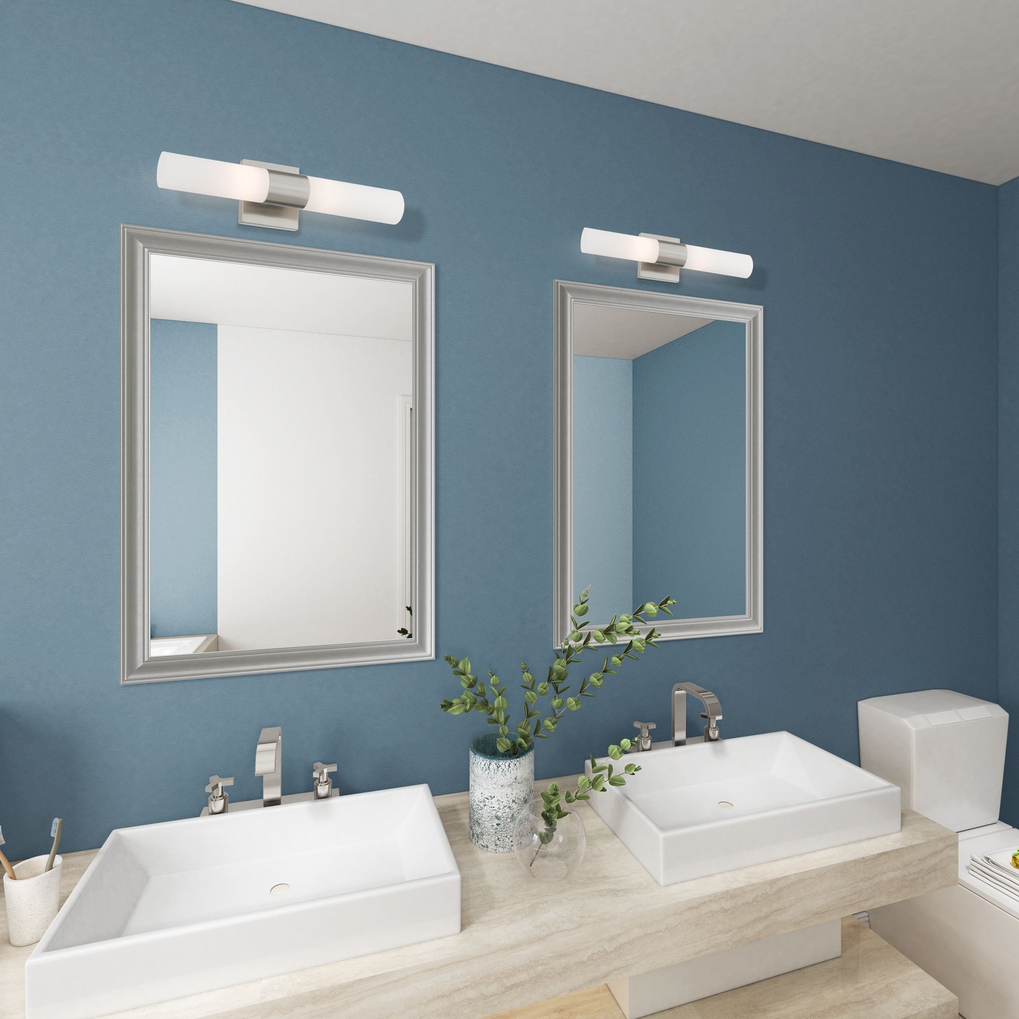 Livex Lighting Aero 18" High 2 Light Brushed Nickel Bath Light