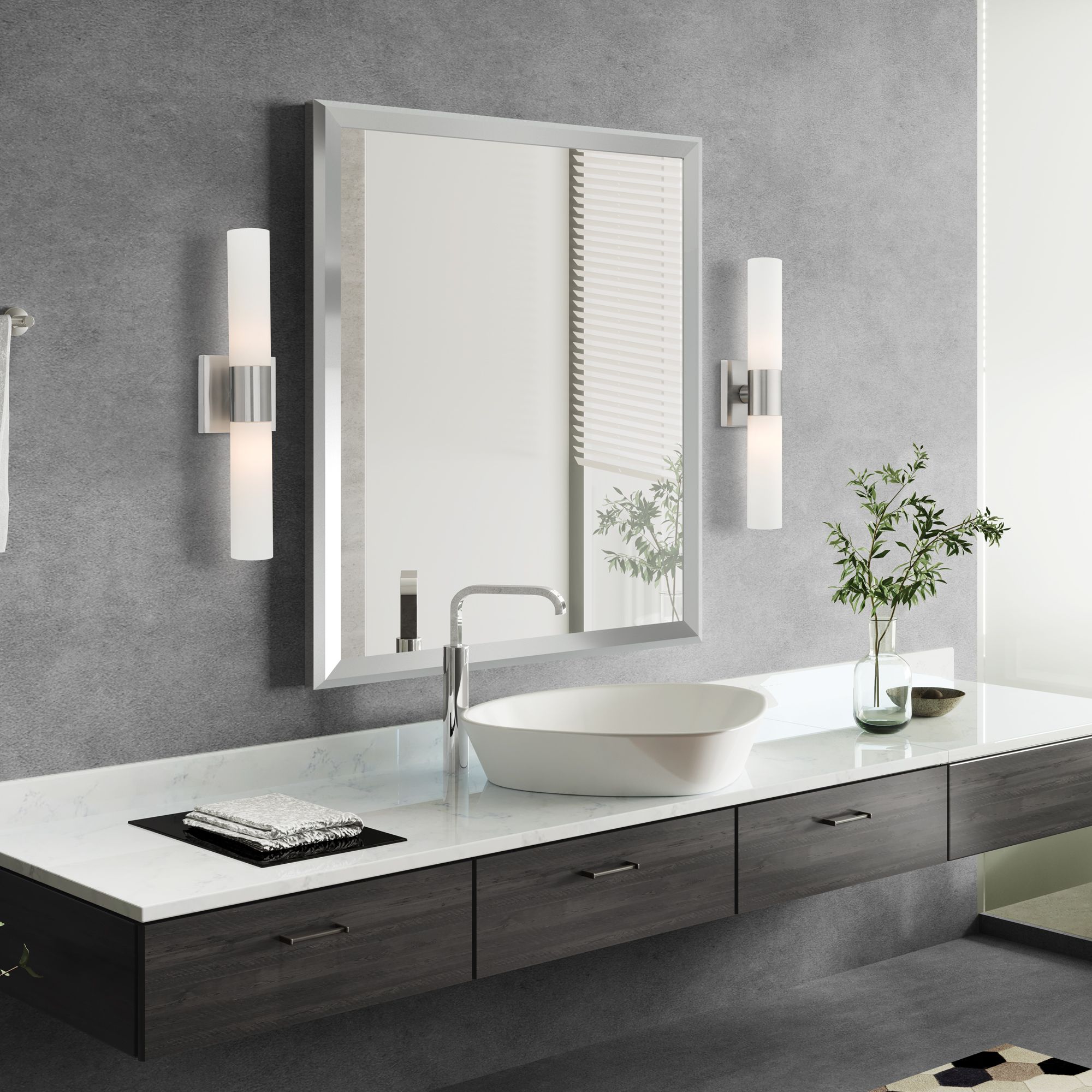 Livex Lighting Aero 18" High 2 Light Brushed Nickel Bath Light