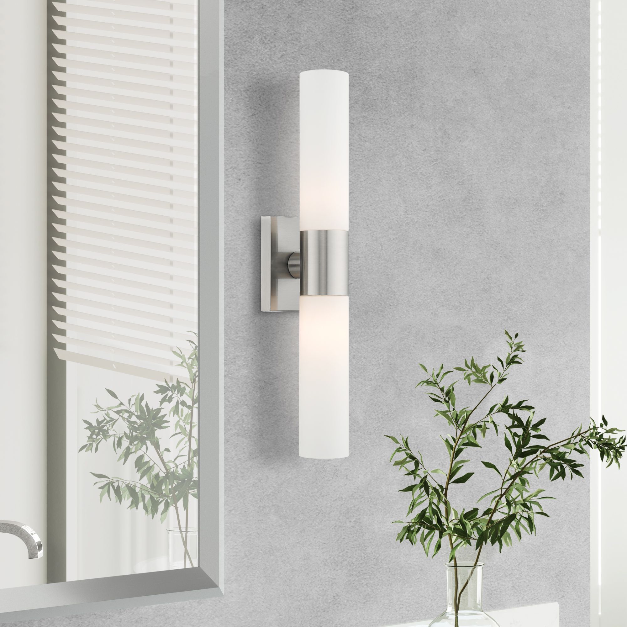 Livex Lighting Aero 18" High 2 Light Brushed Nickel Bath Light