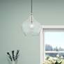 1_Livex Lighting Aldrich 9 3/4" Brushed Nickel Clear Glass Dome Pendant