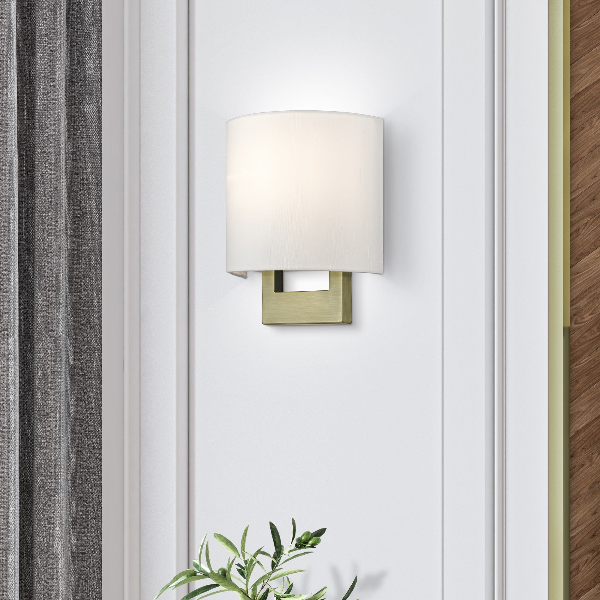 Livex Lighting Allison 8" wide 1-Light Antique Brass ADA Wall Sconce