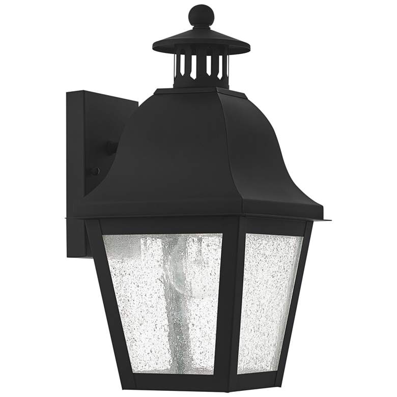 Image 2 Livex Lighting Amwell 14" High Black Outdoor Wall Light
