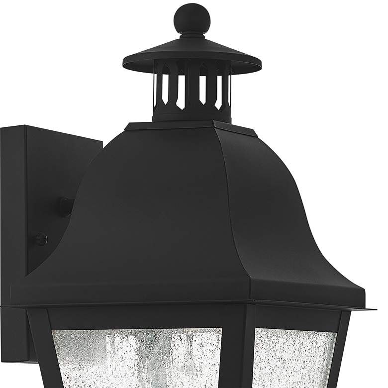 Image 3 Livex Lighting Amwell 14" High Black Outdoor Wall Light more views