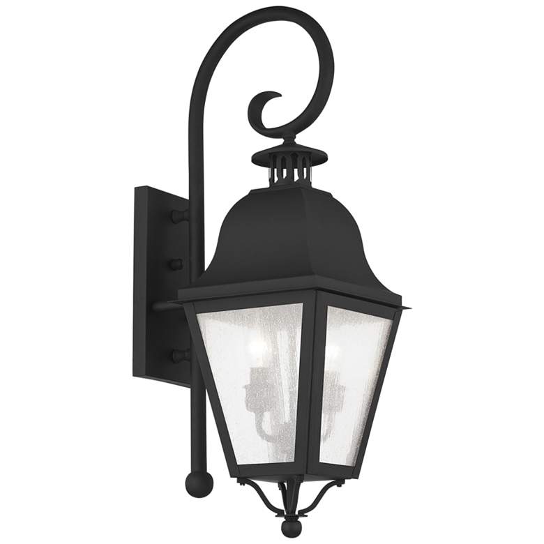 Image 2 Livex Lighting Amwell 24 3/4" High Black Outdoor Wall Light