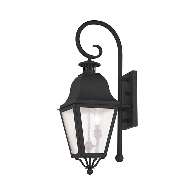 Image 6 Livex Lighting Amwell 24 3/4" High Black Outdoor Wall Light more views
