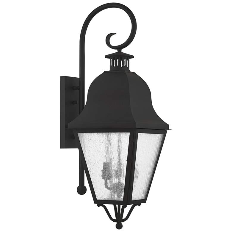 Image 2 Livex Lighting Amwell 30 1/2" High Black Outdoor Lantern Wall Light