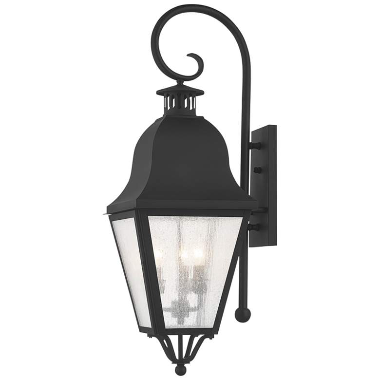Image 4 Livex Lighting Amwell 30 1/2" High Black Outdoor Lantern Wall Light more views