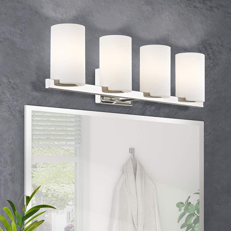 Image 1 Livex Lighting Astoria 35" 4-Light Polished Chrome Modern Bath Light