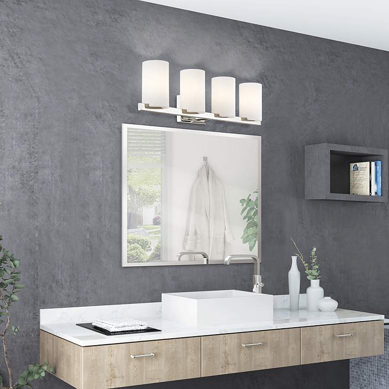 Image 7 Livex Lighting Astoria 35" 4-Light Polished Chrome Modern Bath Light more views