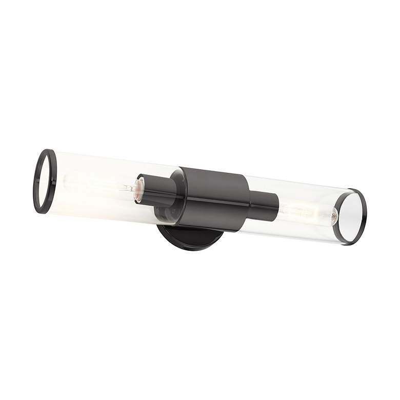 Image 5 Livex Lighting Banca 18 1/2" High Black Chrome 2-Light Wall Sconce more views