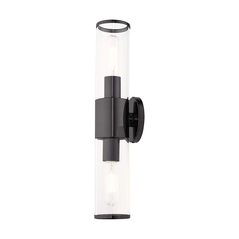 Image 7 Livex Lighting Banca 18 1/2" High Black Chrome 2-Light Wall Sconce more views
