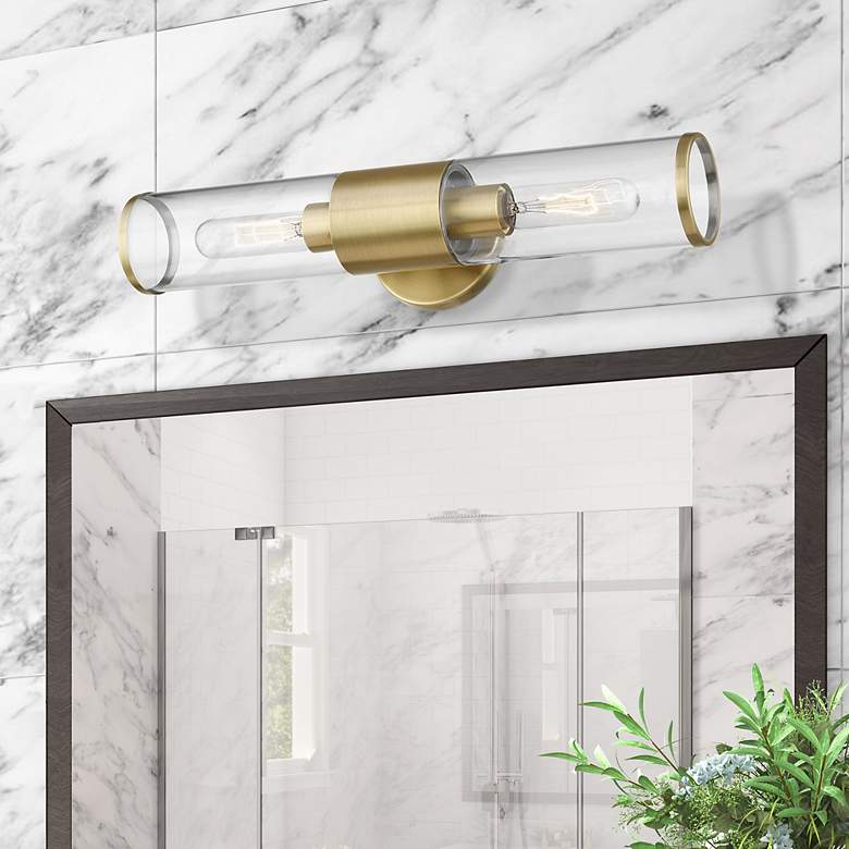 Image 1 Livex Lighting Bancroft 18 1/2" High Antique Brass ADA Wall Sconce