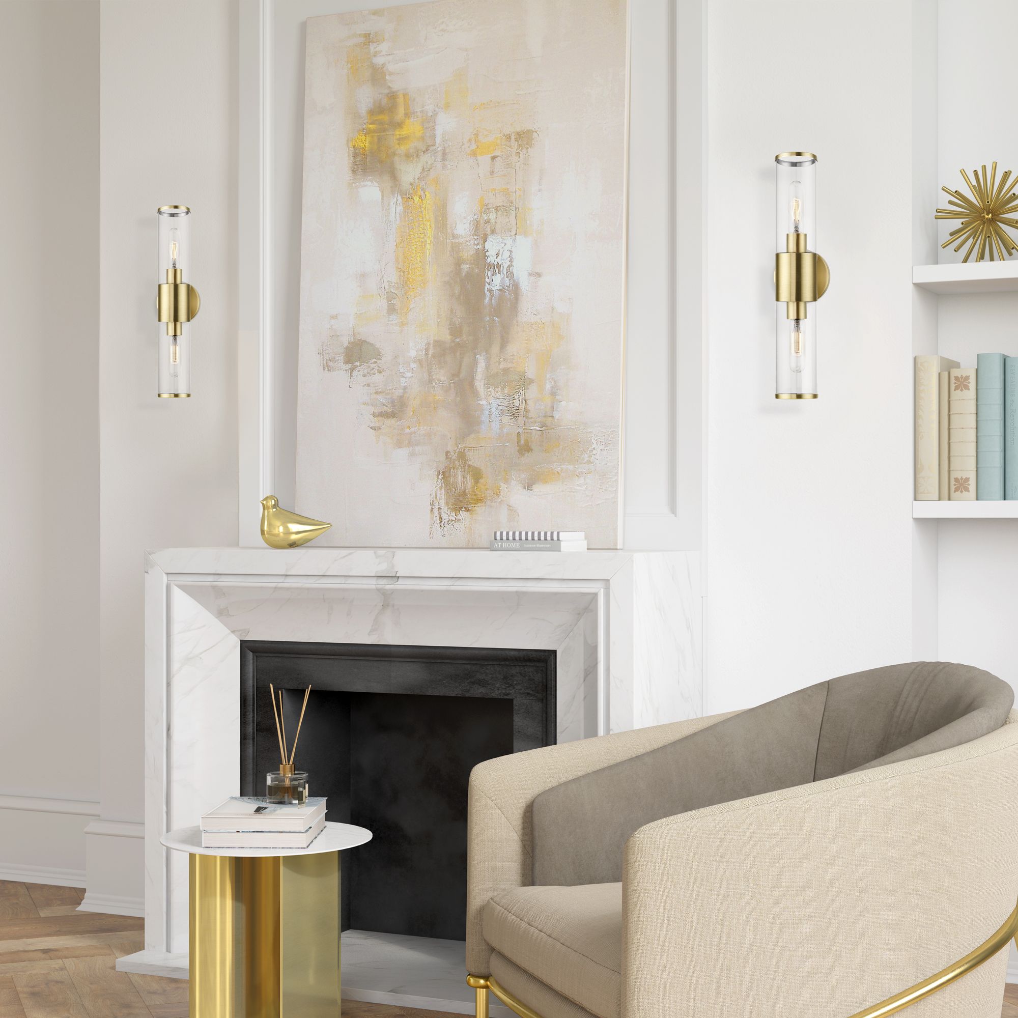 Livex Lighting Bancroft 18 1/2" High Antique Brass ADA Wall Sconce