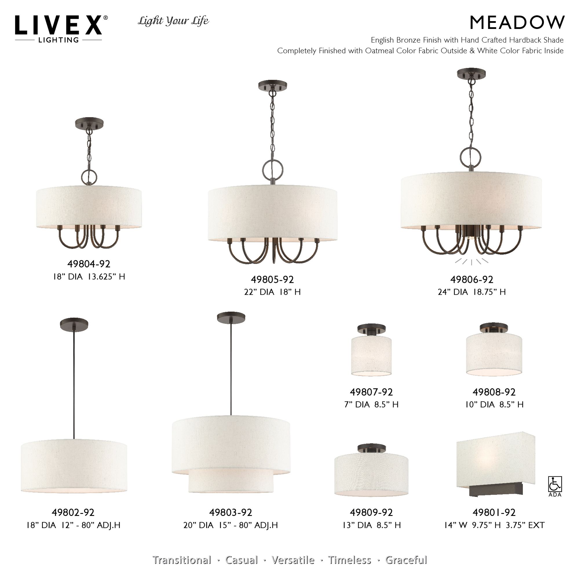 Livex Lighting Blossom 22" Wide English Bronze Drum Pendant Light in scene