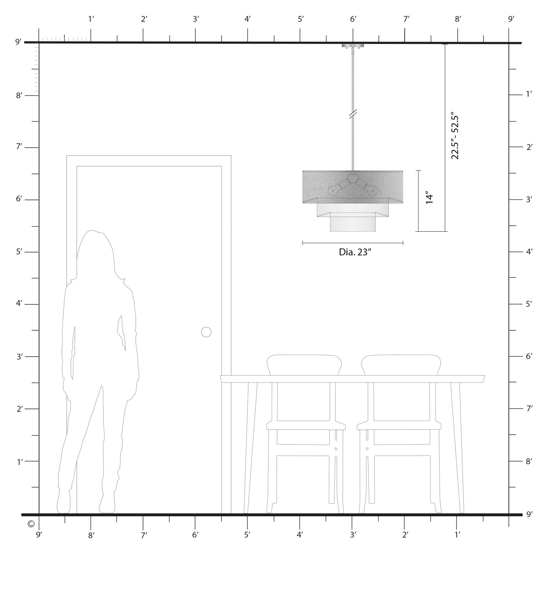 Livex Lighting Brookmeade 23" Gray and White Tiered Drum Chandelier