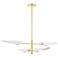 Livex Lighting Capistrano 38" Satin Brass 4-Light Modern Chandelier