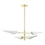 4_Livex Lighting Capistrano 38" Satin Brass 4-Light Modern Chandelier more views