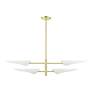 5_Livex Lighting Capistrano 38" Satin Brass 4-Light Modern Chandelier more views