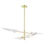 6_Livex Lighting Capistrano 38" Satin Brass 4-Light Modern Chandelier more views