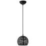 3_Livex Lighting Chantily 8" Wide Black Metal Globe Mini Pendant Light more views