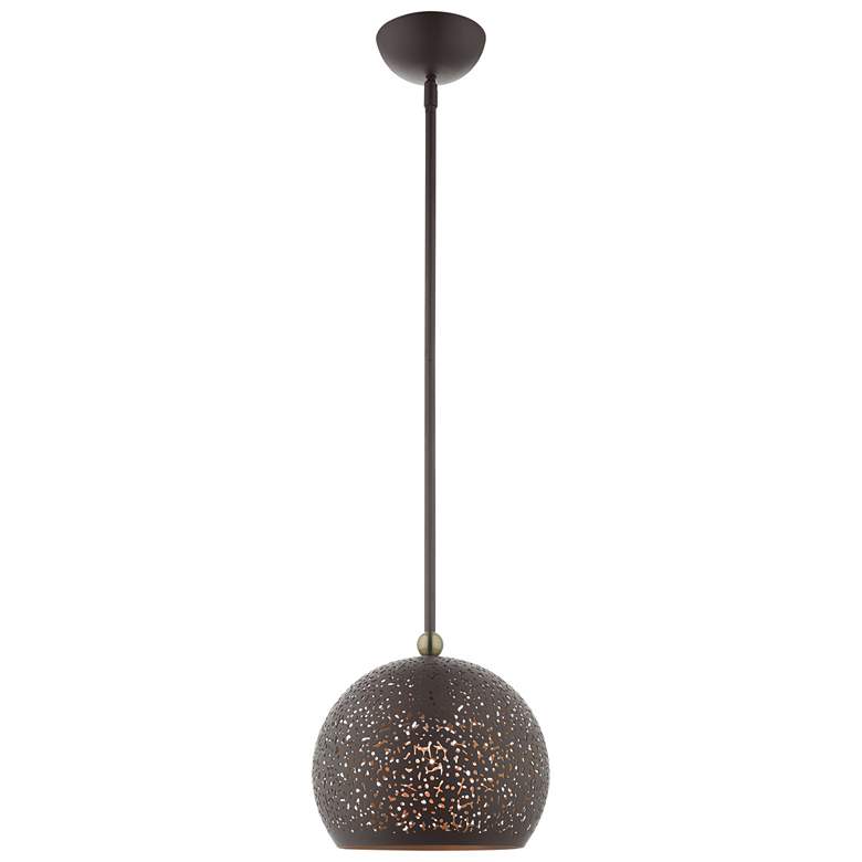 Image 2 Livex Lighting Charlton 10" Wide Bronze Orb Modern Mini-Pendant