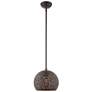 2_Livex Lighting Charlton 10" Wide Bronze Orb Modern Mini-Pendant