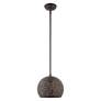 3_Livex Lighting Charlton 10" Wide Bronze Orb Modern Mini-Pendant more views