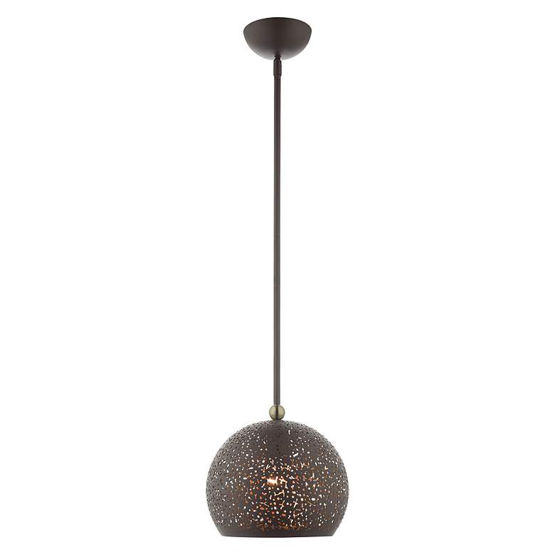 Image 4 Livex Lighting Charlton 10" Wide Bronze Orb Modern Mini-Pendant more views