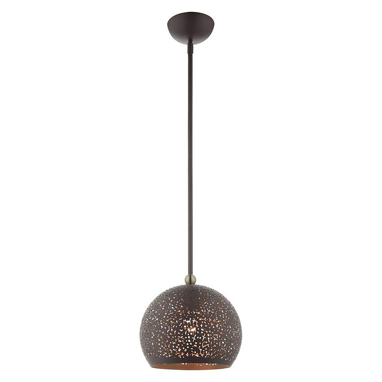 Image 5 Livex Lighting Charlton 10" Wide Bronze Orb Modern Mini-Pendant more views