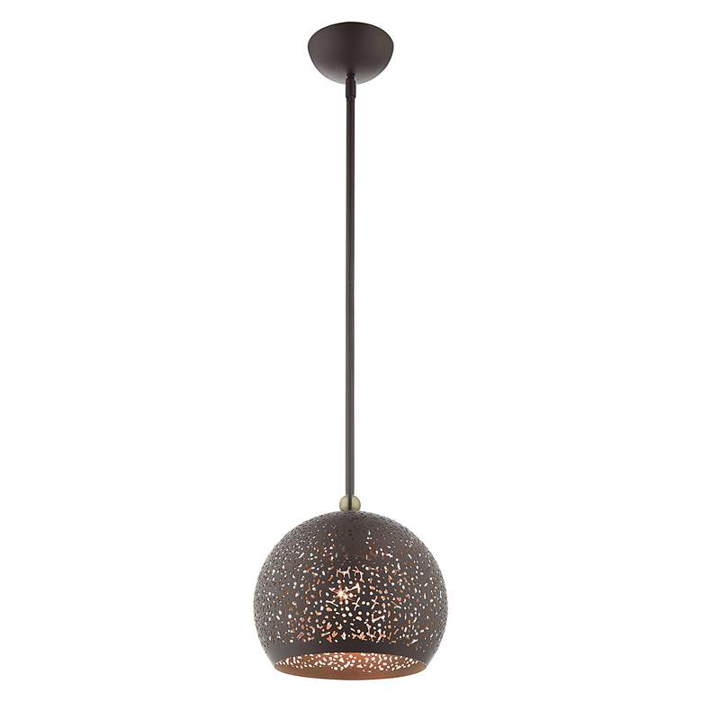 Image 6 Livex Lighting Charlton 10" Wide Bronze Orb Modern Mini-Pendant more views