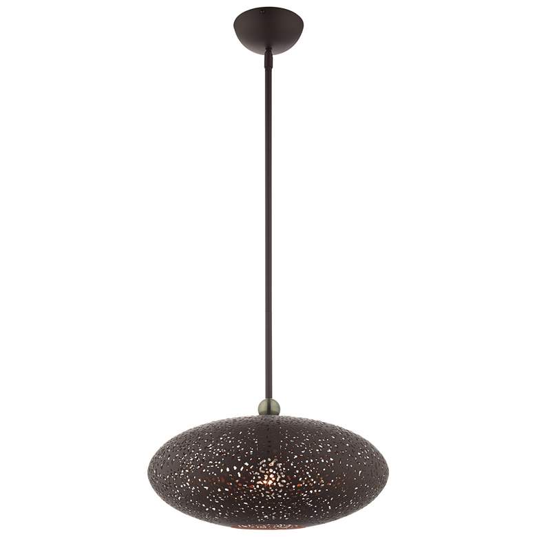 Image 1 Livex Lighting Charlton 16" Wide Bronze Orb Modern Pendant