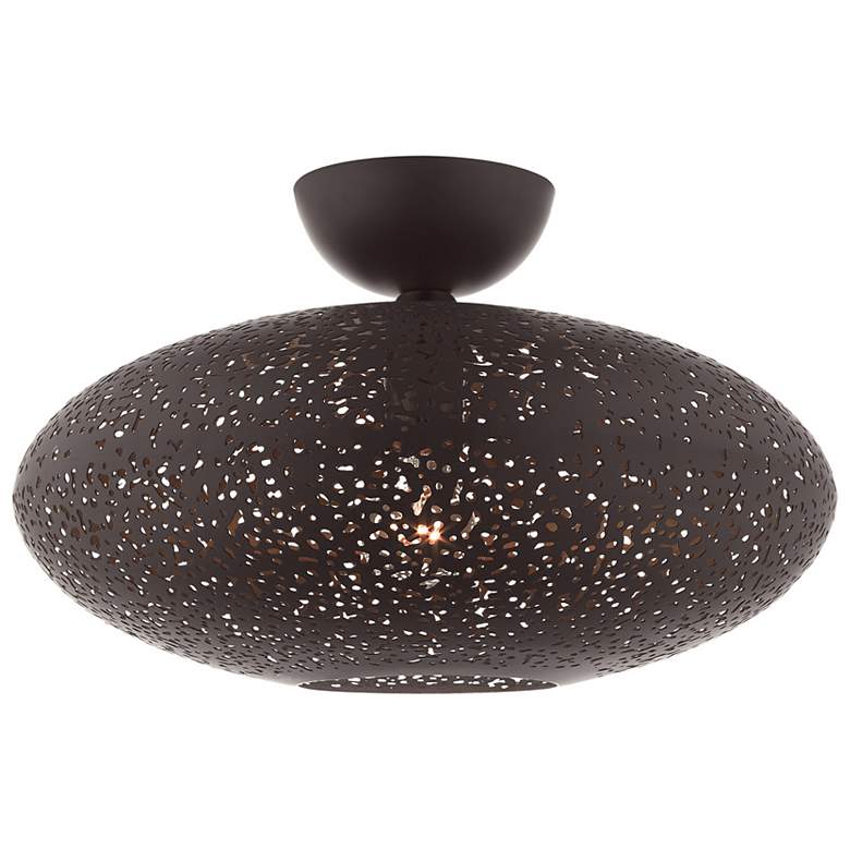 Image 5 Livex Lighting Charlton 16" Wide Modern Orb Bronze Ceiling Light more views
