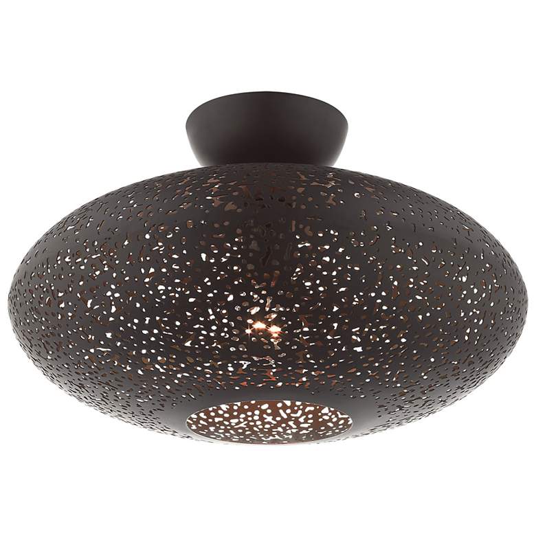 Image 6 Livex Lighting Charlton 16" Wide Modern Orb Bronze Ceiling Light more views