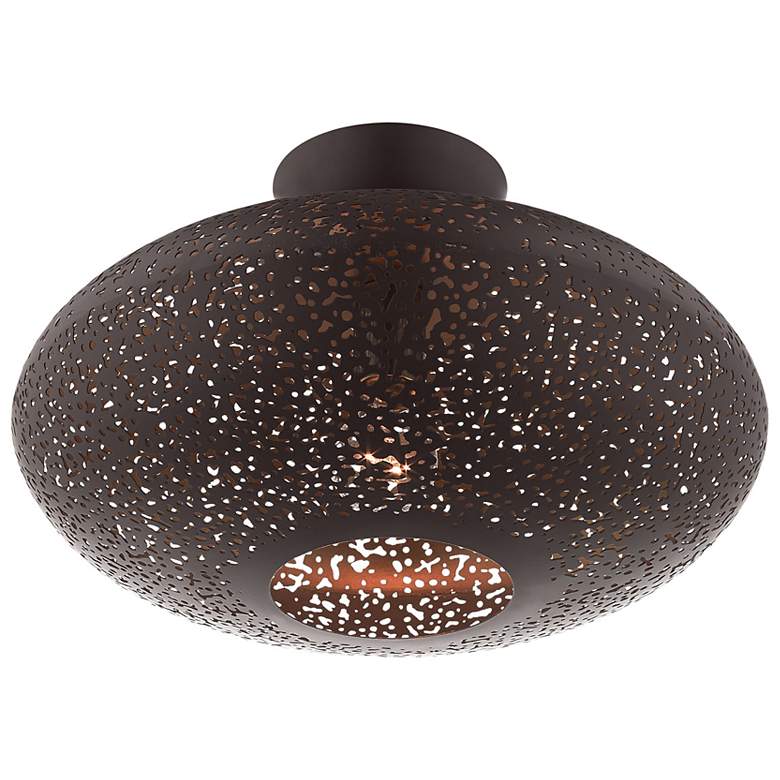 Image 7 Livex Lighting Charlton 16" Wide Modern Orb Bronze Ceiling Light more views