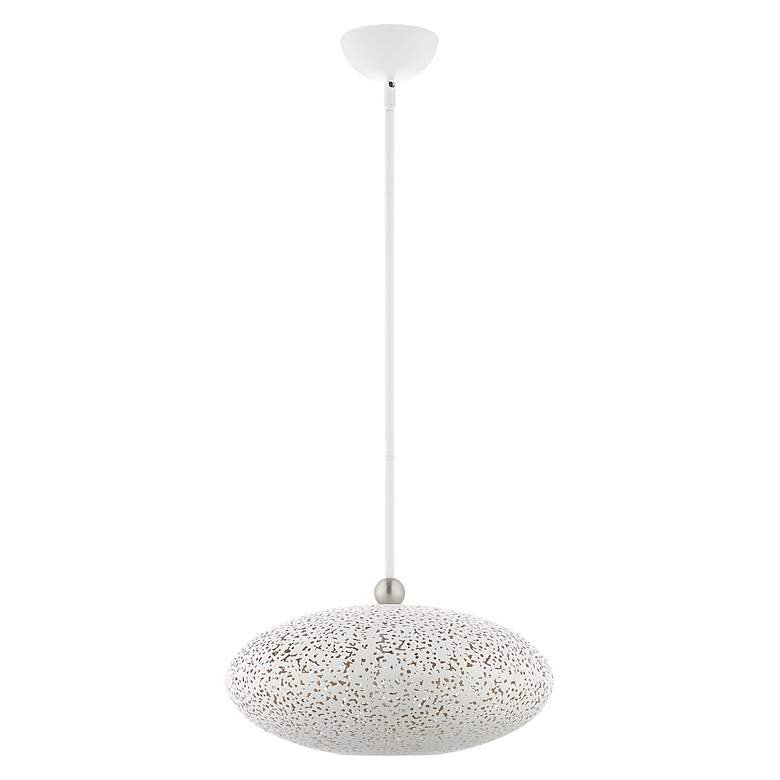 Image 3 Livex Lighting Charlton 16" Wide White Orb Modern Pendant more views