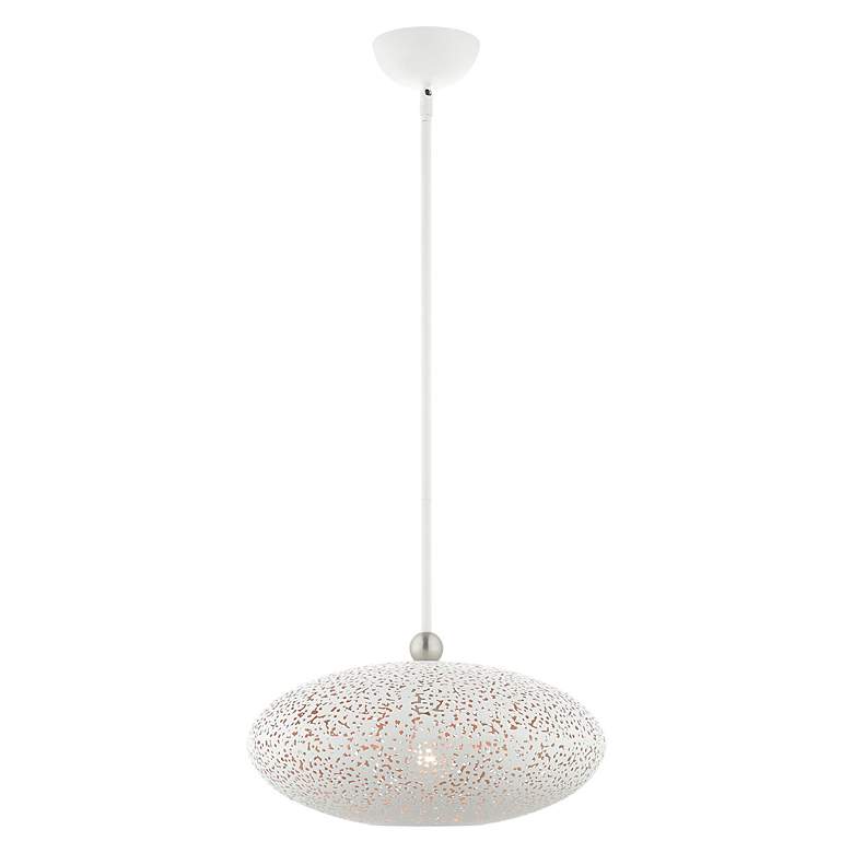 Image 4 Livex Lighting Charlton 16" Wide White Orb Modern Pendant more views