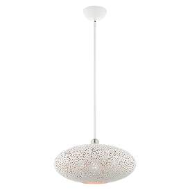 Image5 of Livex Lighting Charlton 16" Wide White Orb Modern Pendant more views