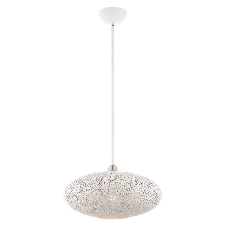 Image 5 Livex Lighting Charlton 16" Wide White Orb Modern Pendant more views