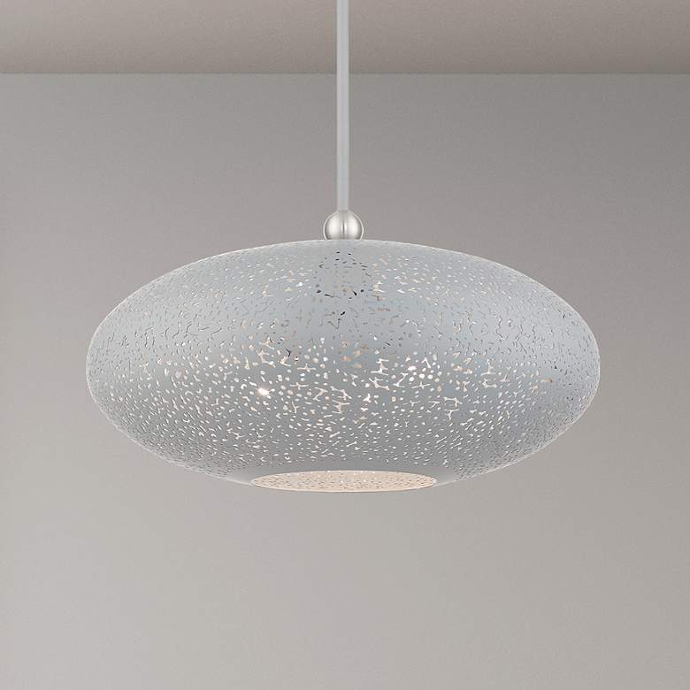 Image 1 Livex Lighting Charlton 20" 3-Light Nordic Gray Modern Orb Pendant