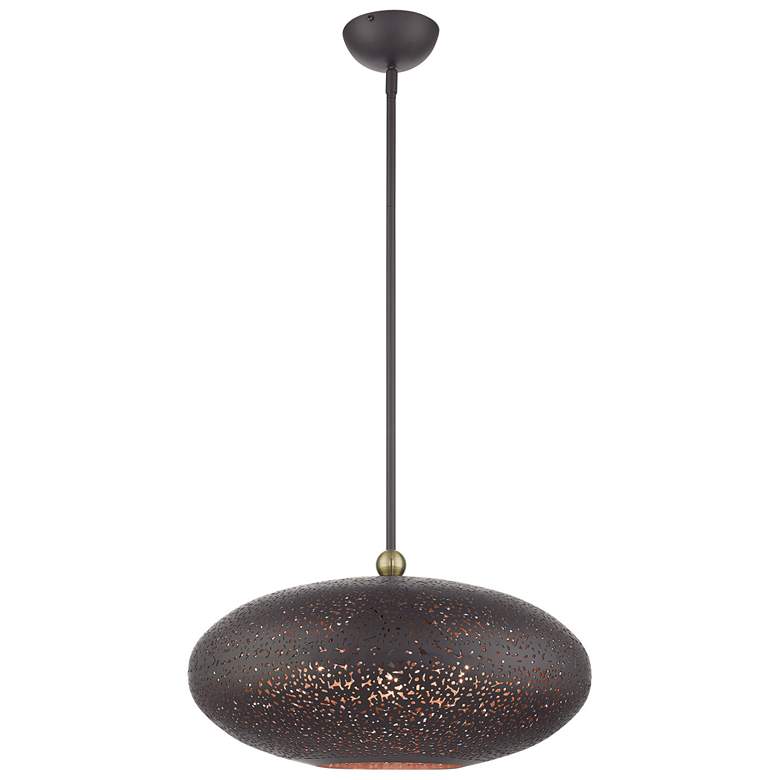 Image 1 Livex Lighting Charlton 20" Wide 3-Light Bronze Orb Modern Pendant