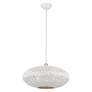 5_Livex Lighting Charlton 20" Wide 3-Light White Orb Modern Pendant more views