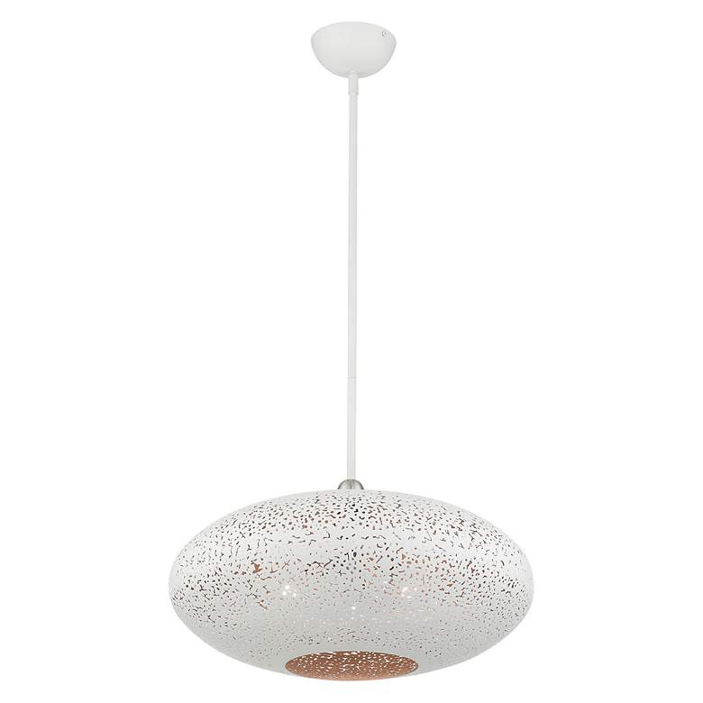 Image 6 Livex Lighting Charlton 20" Wide 3-Light White Orb Modern Pendant more views