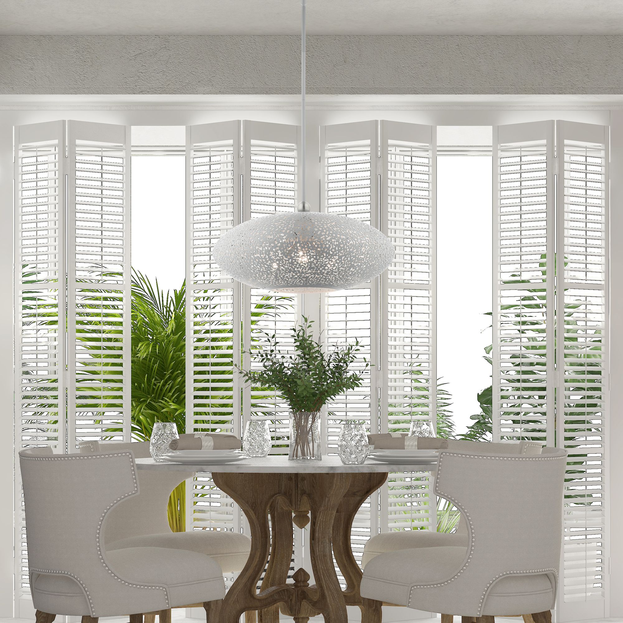 Livex Lighting Charlton 20" Wide 3-Light White Orb Modern Pendant