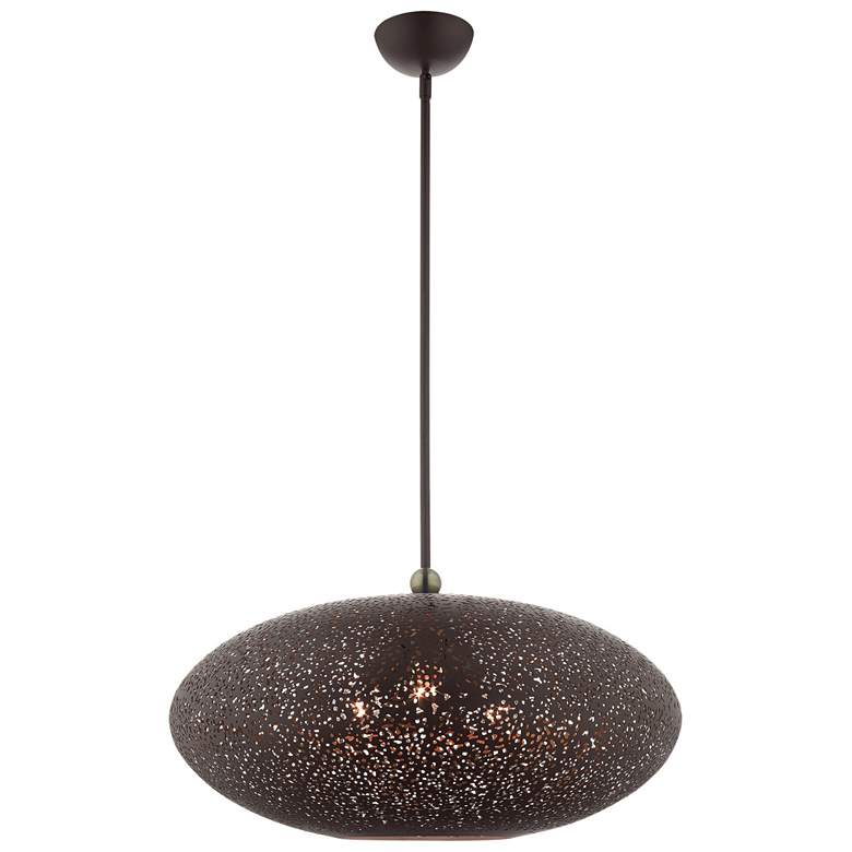 Image 1 Livex Lighting Charlton 24" Wide 3-Light Bronze Orb Modern Pendant